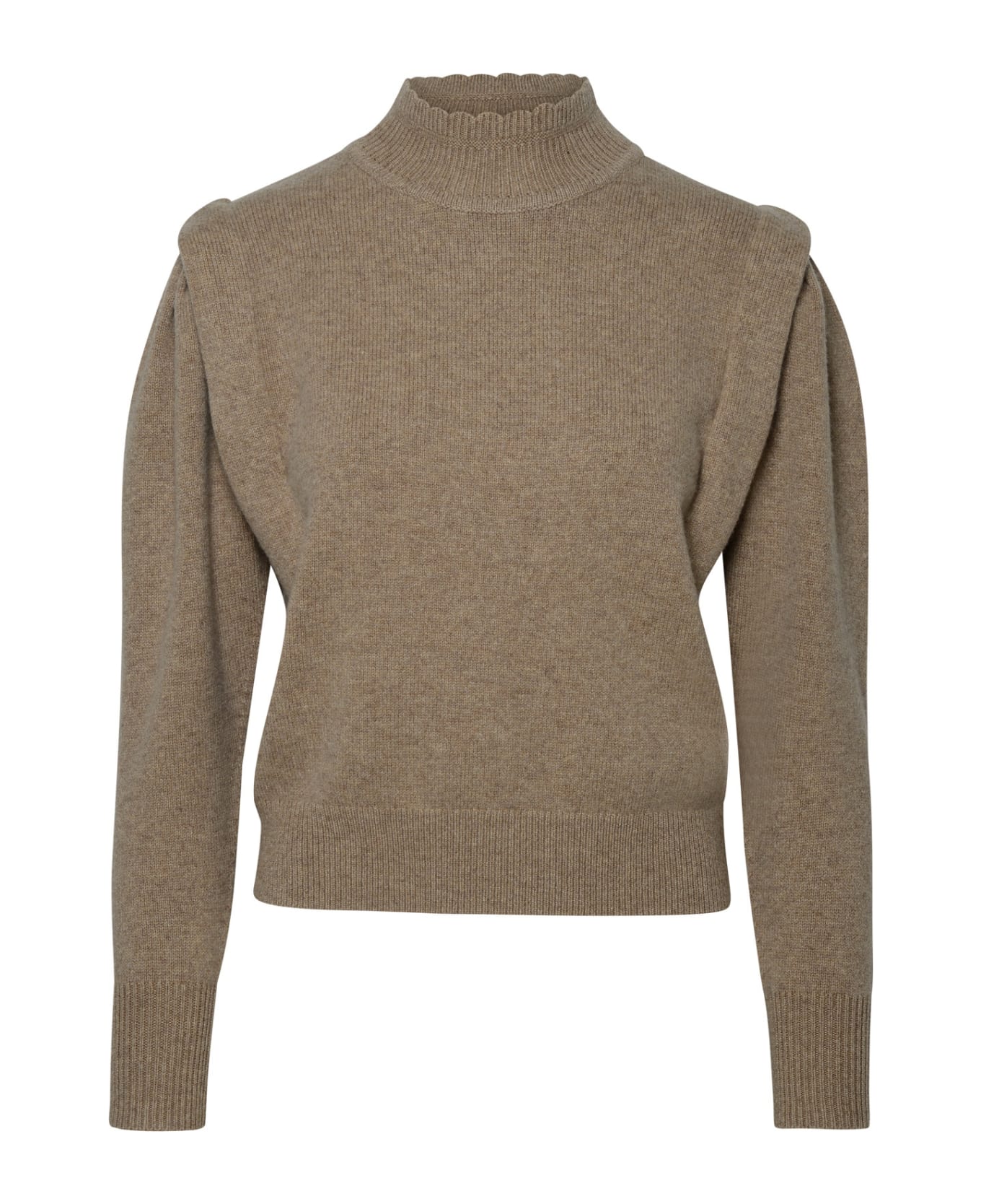 Marant Étoile 'lucile' Beige Wool Turtleneck Sweater - Beige