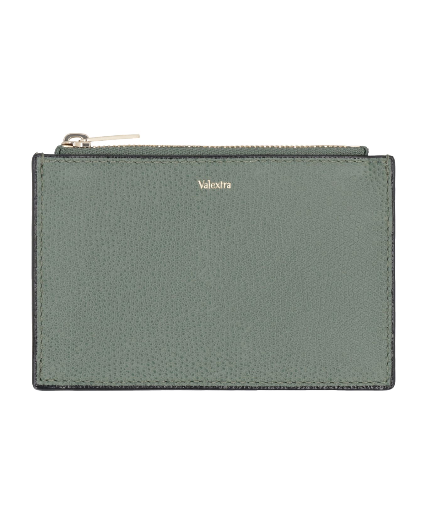 Valextra Leather Card Holder - green 財布