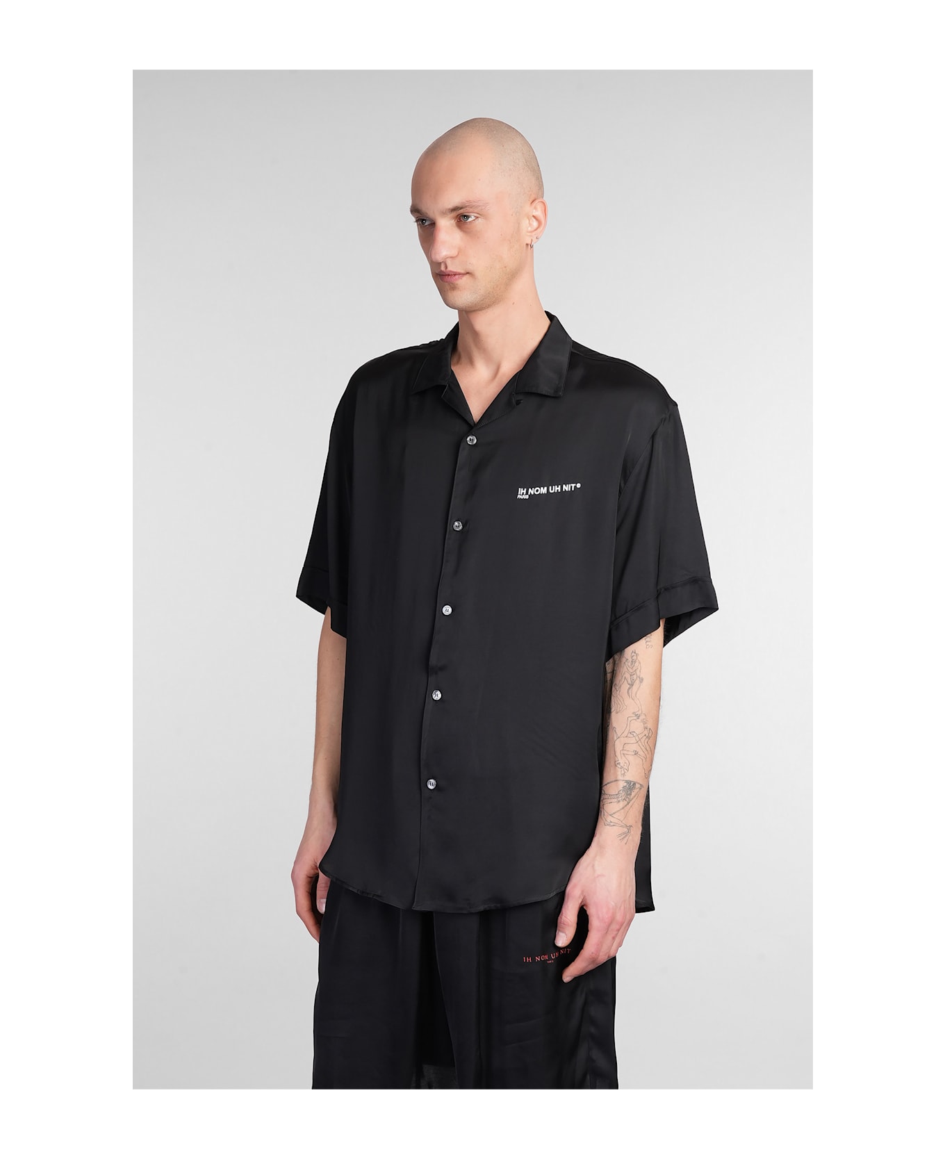 ih nom uh nit Shirt In Black Viscose - black