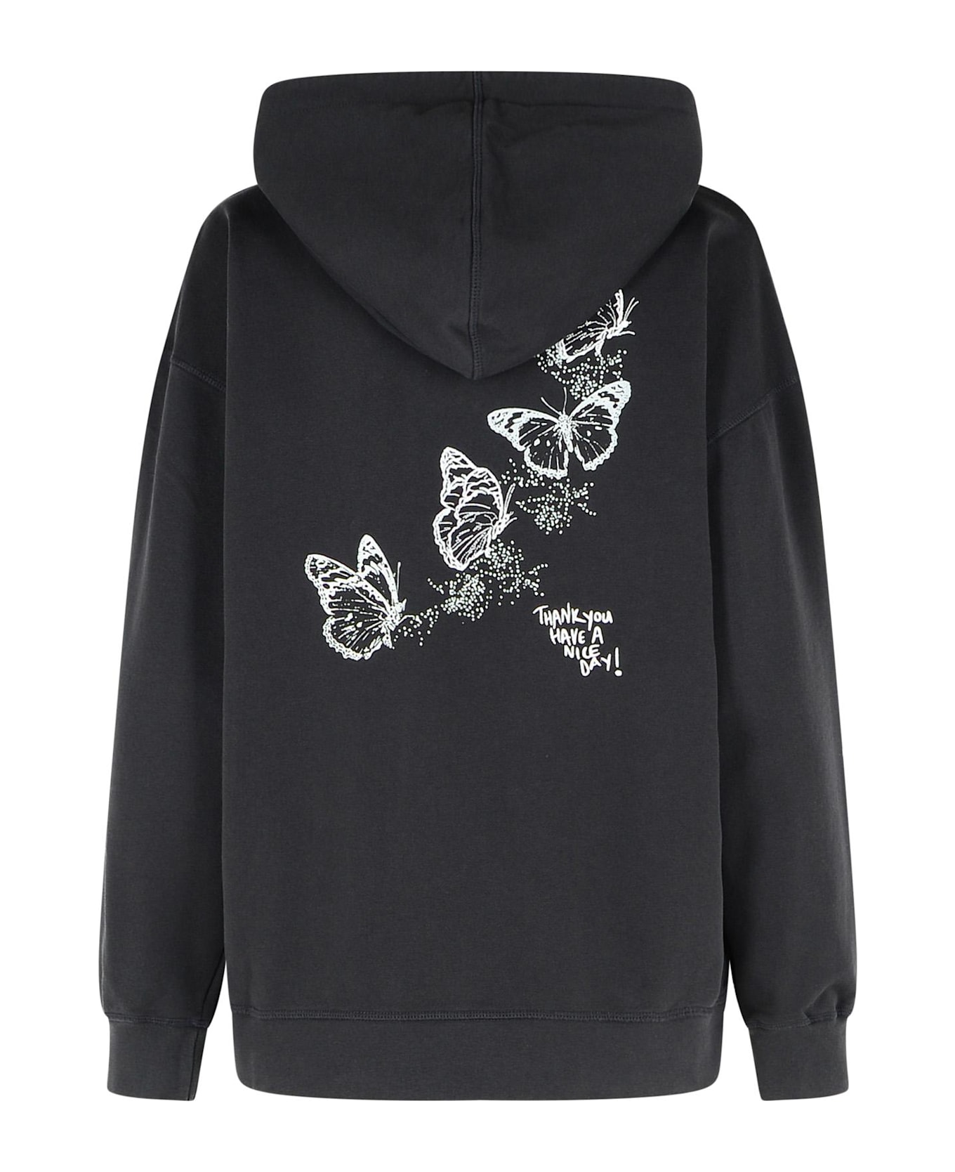 Ganni Black Isoli Heart Hoodie - Black