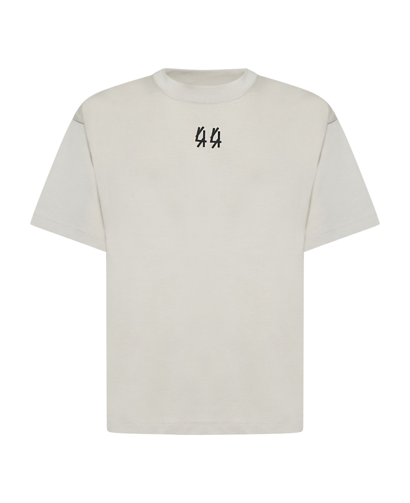 44 Label Group T-Shirt - Dirty white+crinkled 44 black