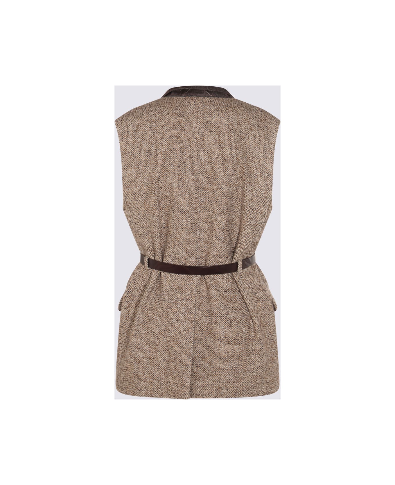 Brunello Cucinelli Brown Wool Blazer - Multicolor