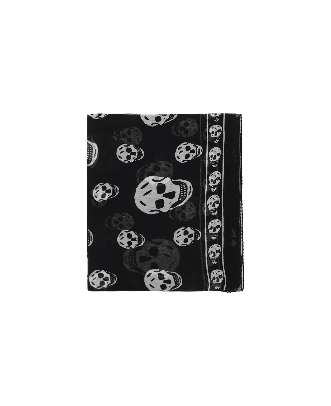 Alexander McQueen Skull Foulard - Black/ivory スカーフ