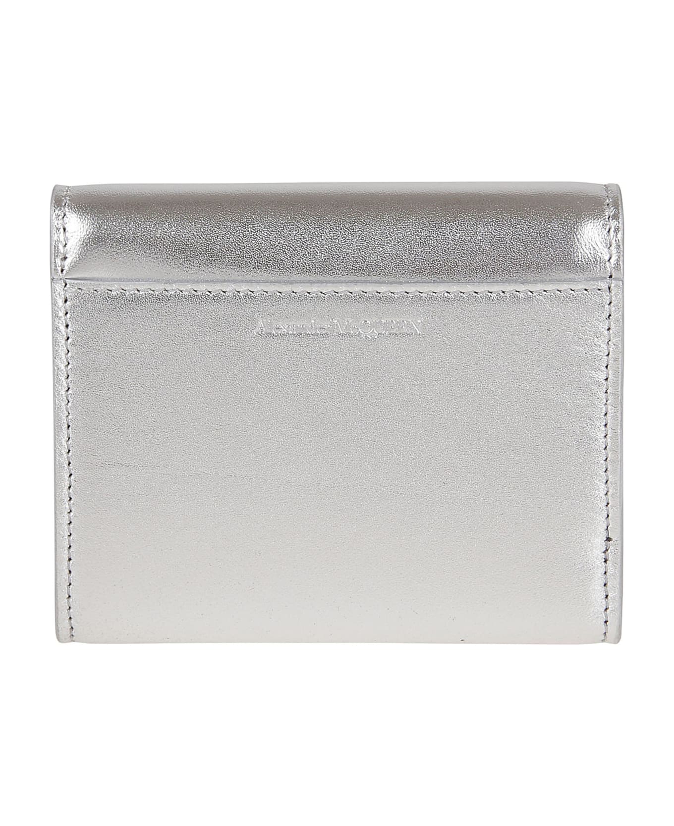 Alexander McQueen Tri-fold Wallet - Light Silver 財布