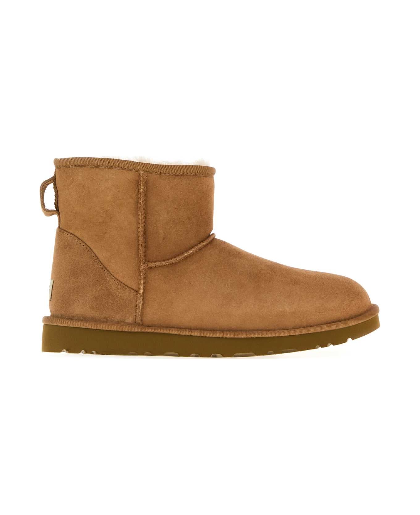 UGG Biscuit Suede Classic Mini Ii Ankle Boots - CHESTNUT