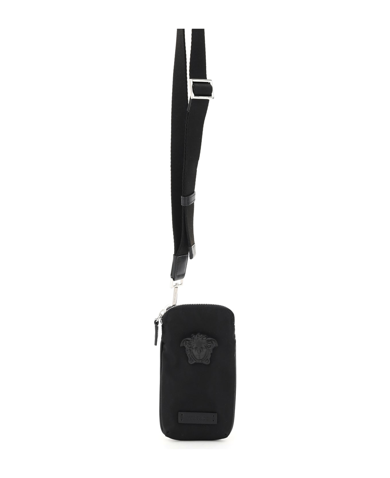 Versace La Medusa Nylon Mini Bag - NERO NERO PALLADIO (Black)