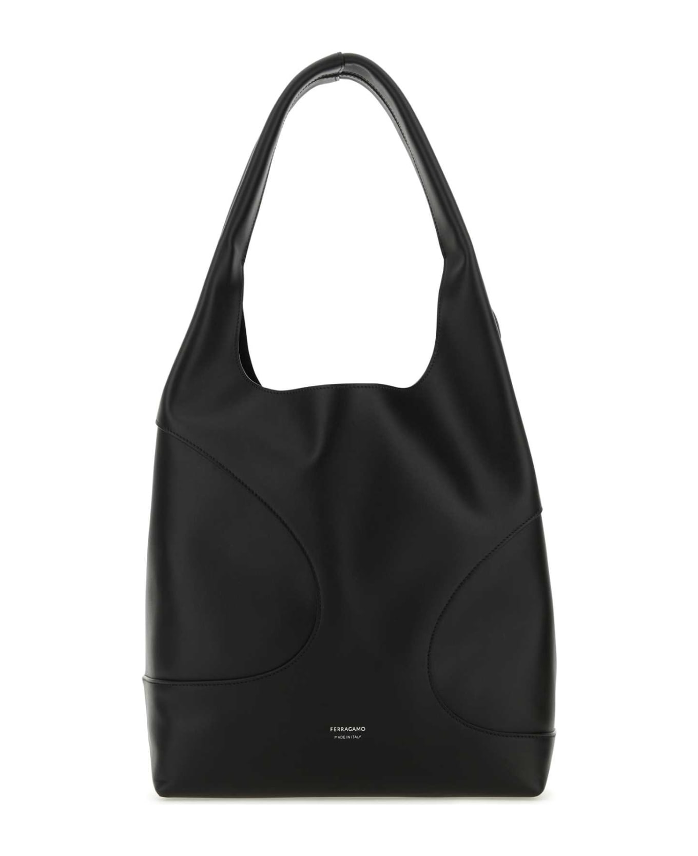 Ferragamo Black Leather Shoulder Bag - TESTADIMORODARKBAROLODARKBAROLO