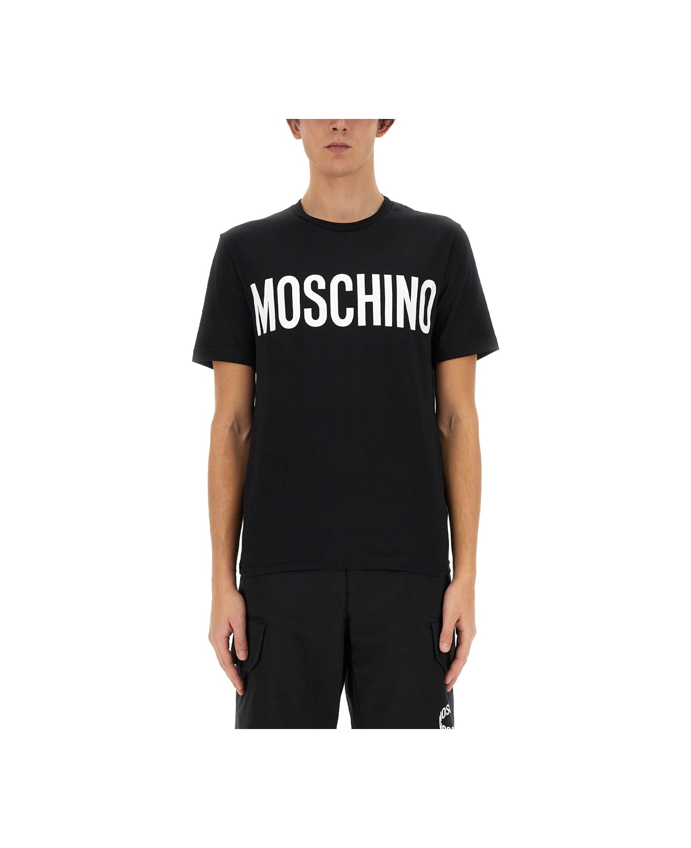 Moschino Logo Print T-shirt - BLACK シャツ