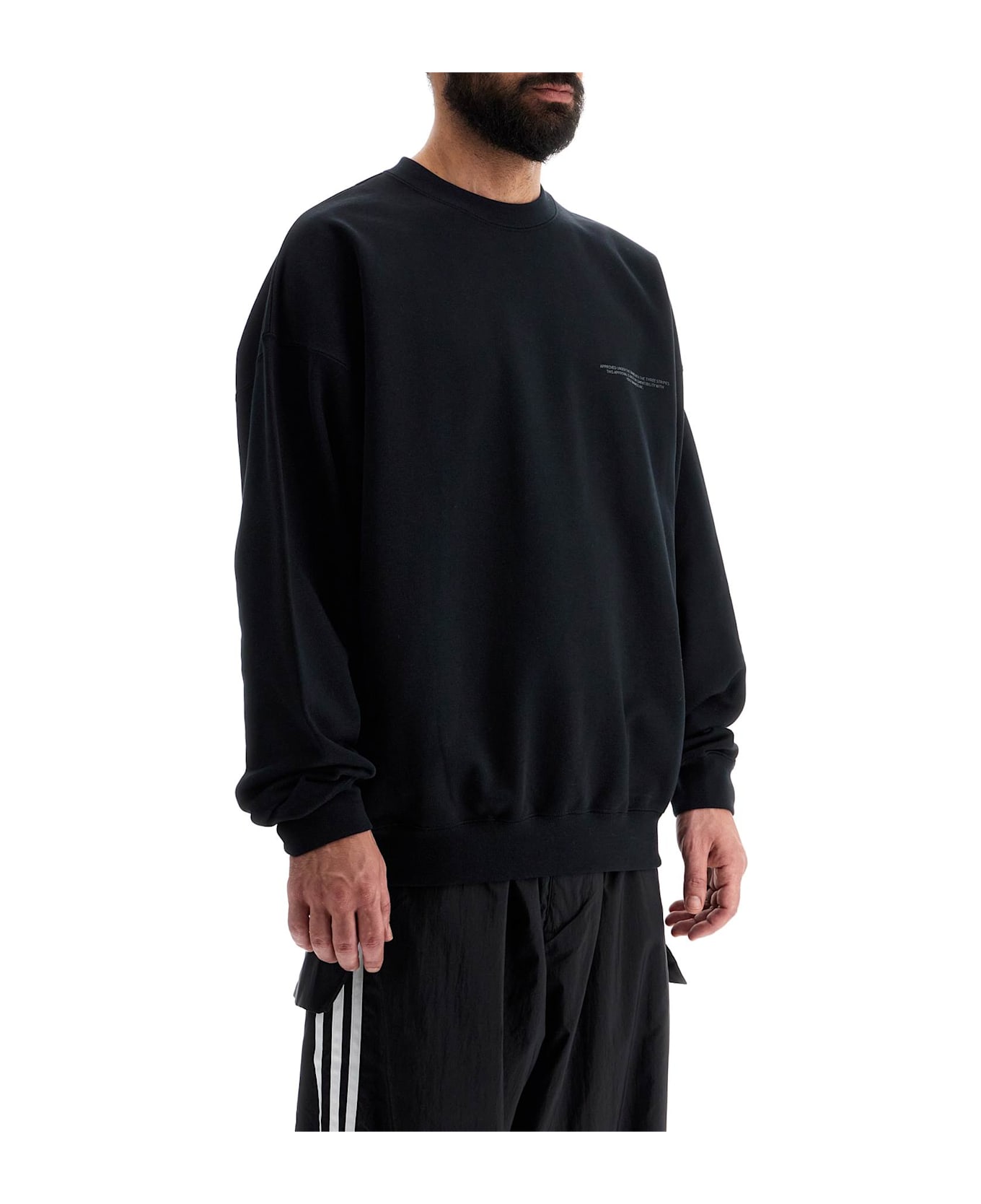 Y-3 Oversized Branded Sweat - BLACK (Black)