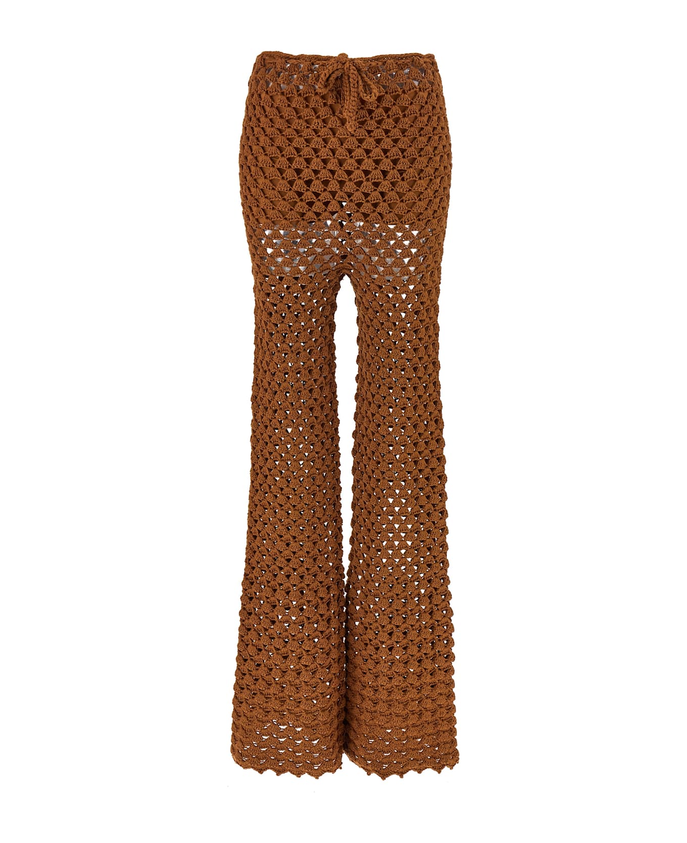 Ermanno Scervino Crochet Pants - Brown
