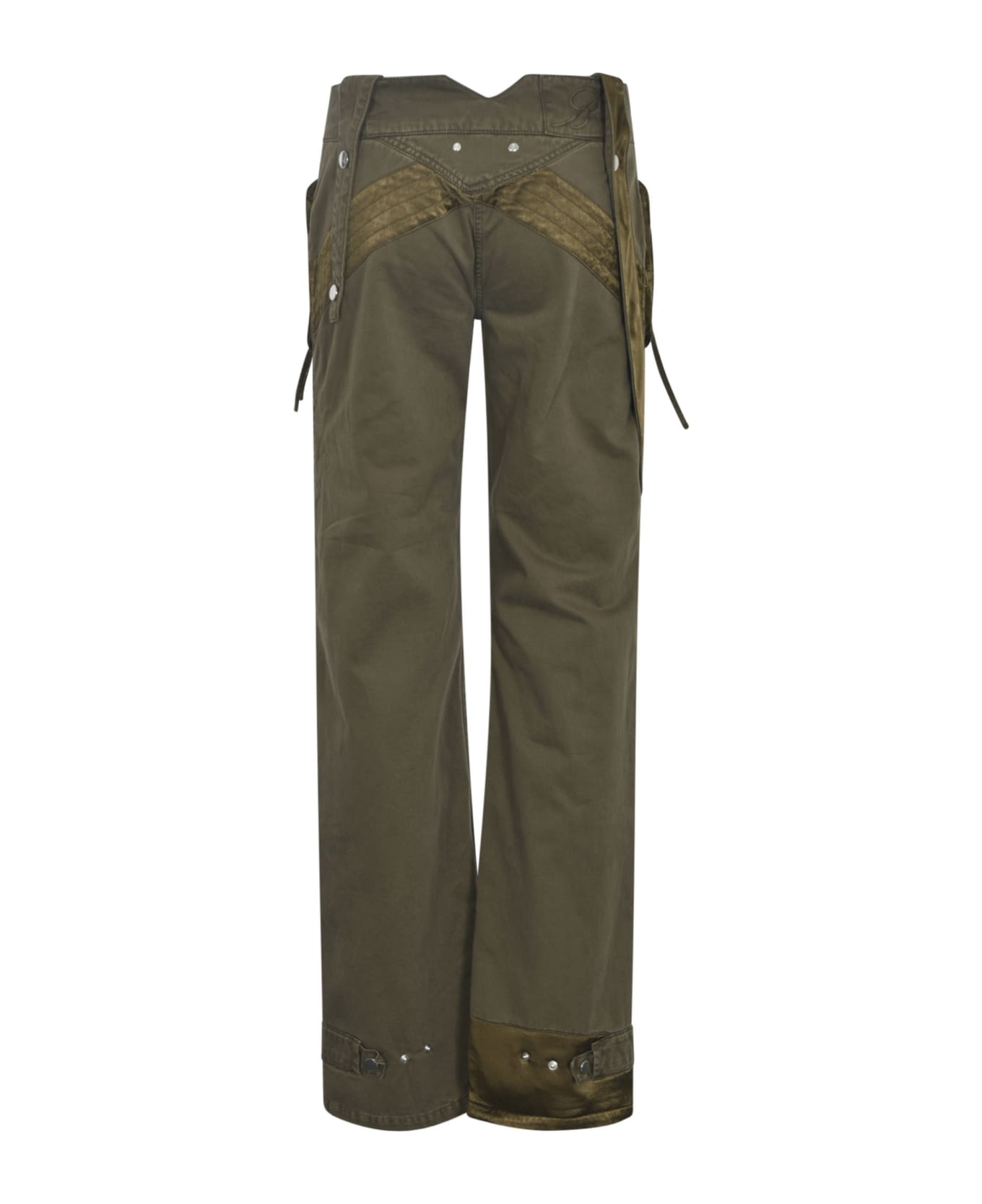 Blumarine Cargo Buttoned Trousers - Military