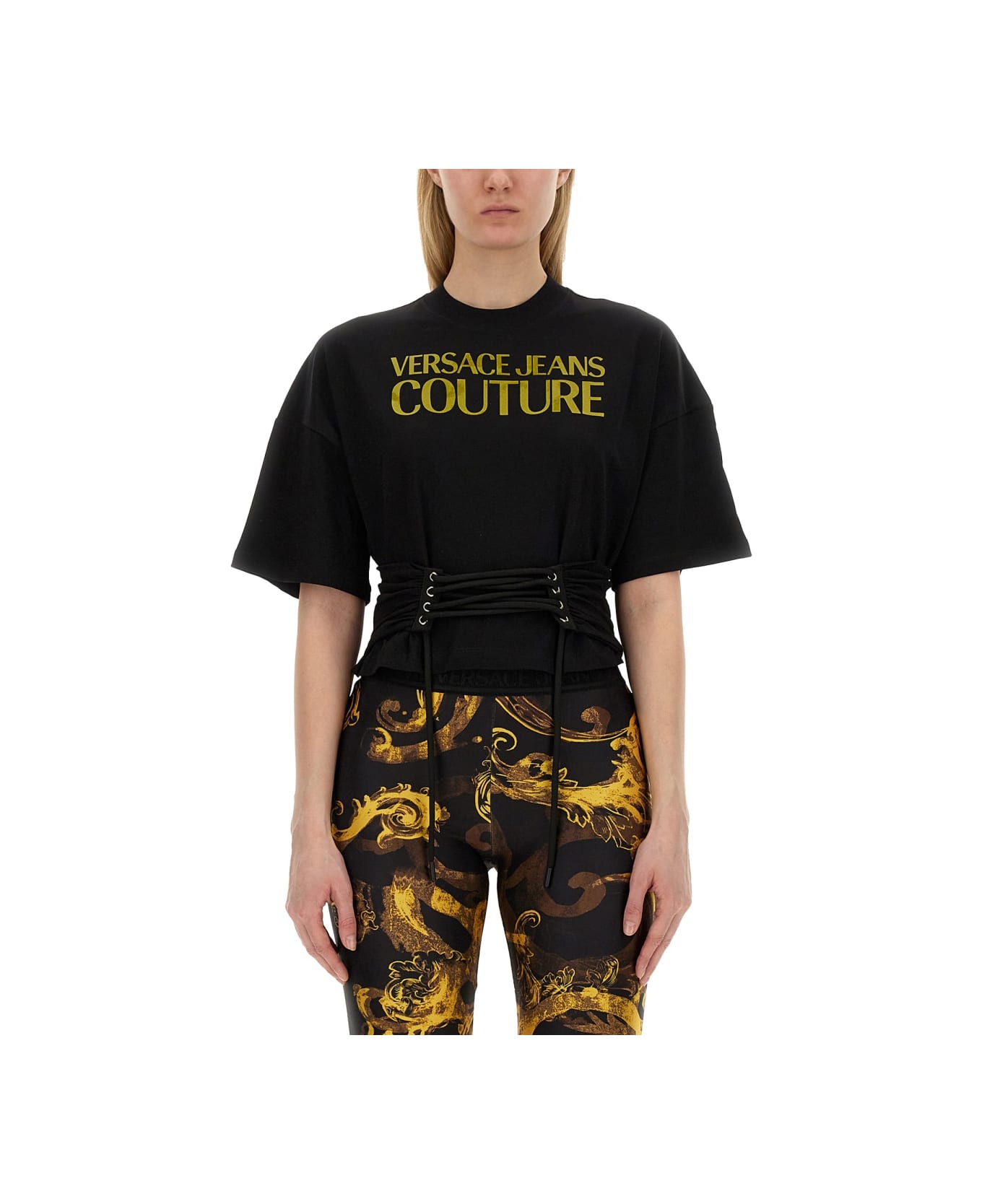 Versace Jeans Couture T-shirt With Logo - NERO
