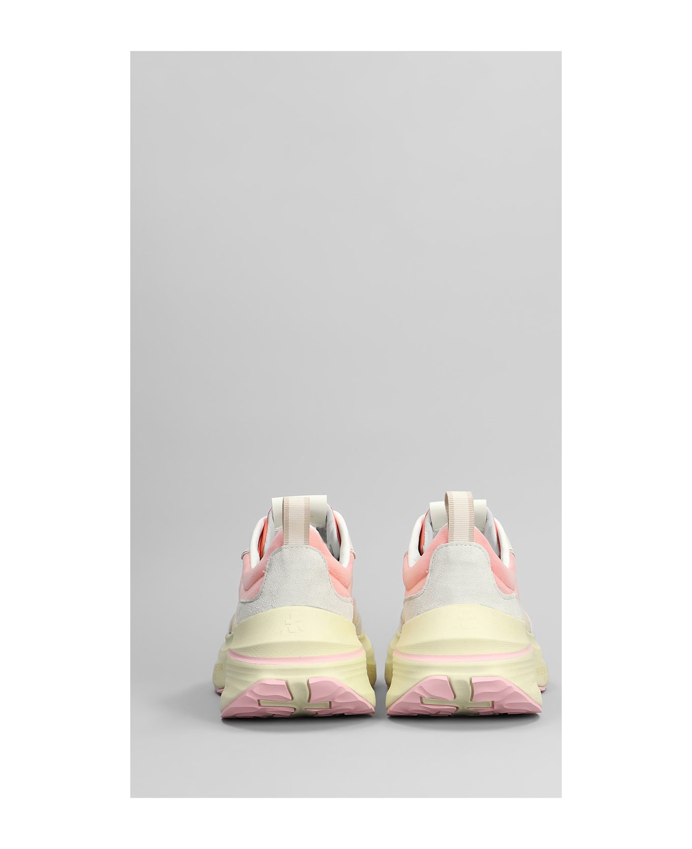 Premiata Hill Sneakers In Rose-pink Fabric - rose-pink