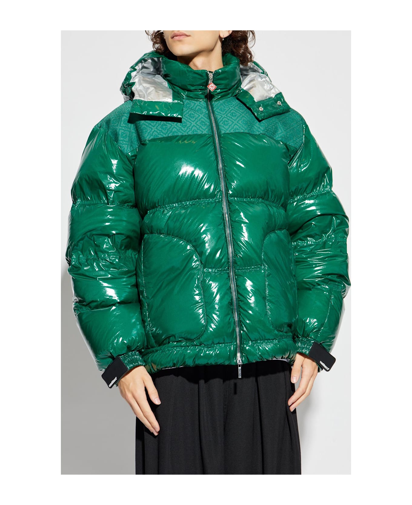 Casablanca Insulated Jacket With Monogram - GREEN