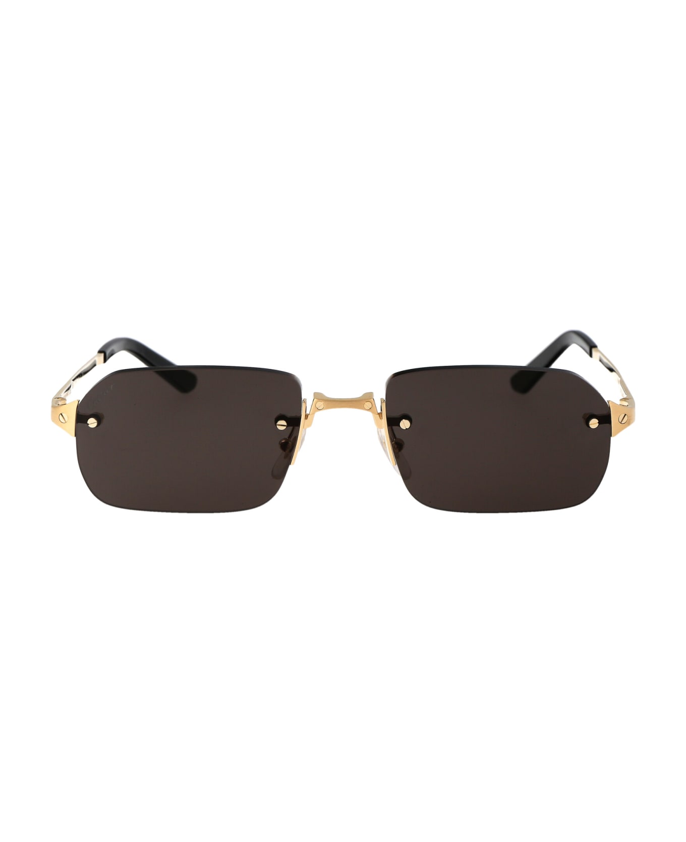 Cartier Eyewear Ct0460s Sunglasses - 001 GOLD GOLD GREY