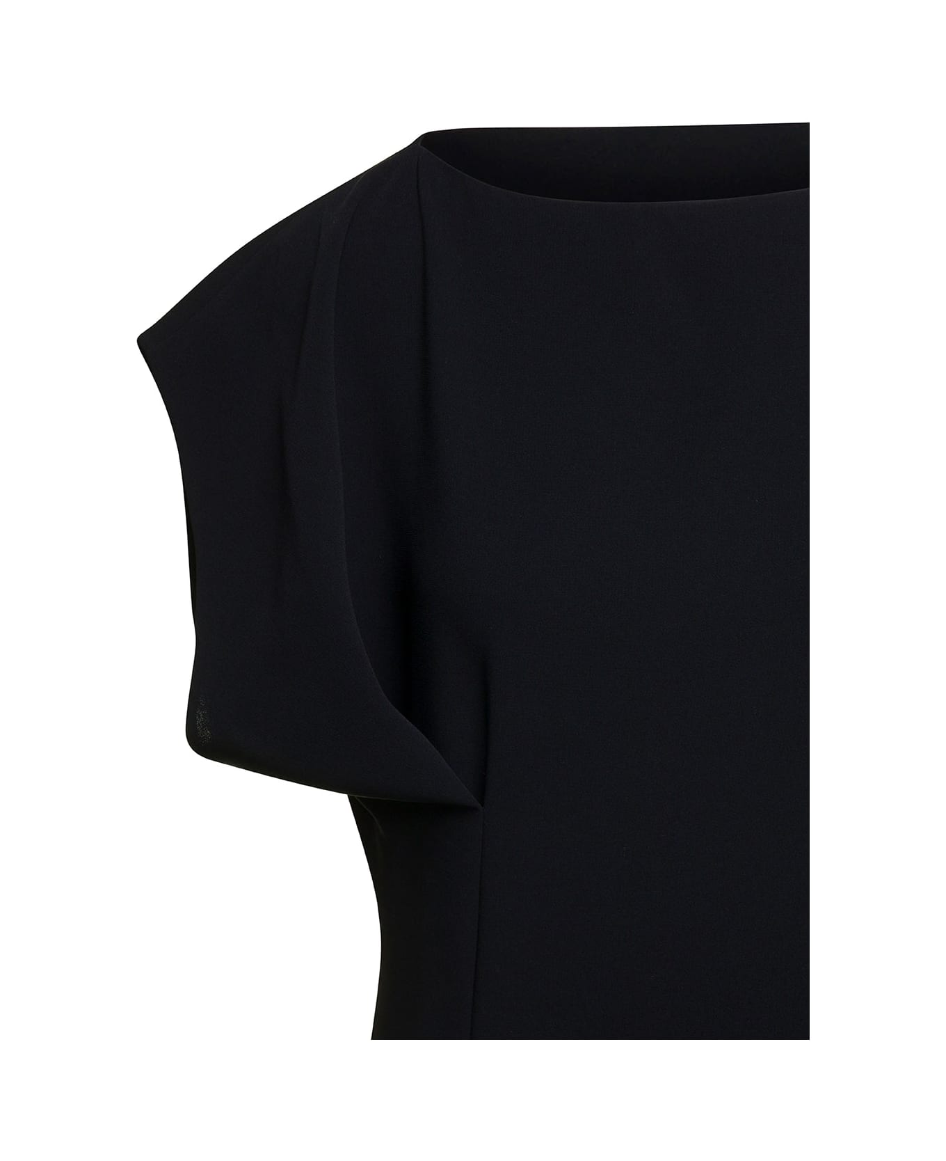 The Row 'blathine' Long Asymetric Black Dress With Concealed Zip Closure In Triacetate Blend Woman - Black