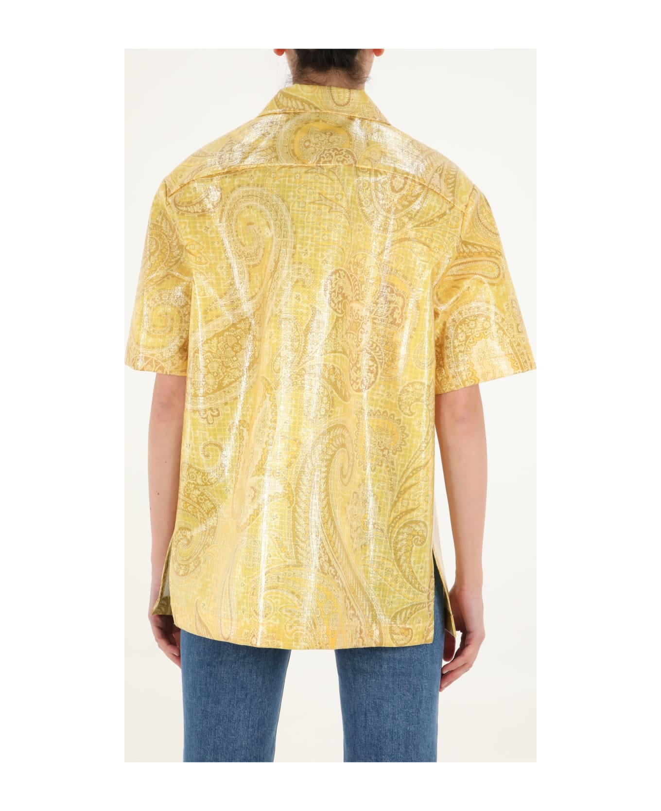 Etro Yellow Shirt With Logo - YELLOW シャツ
