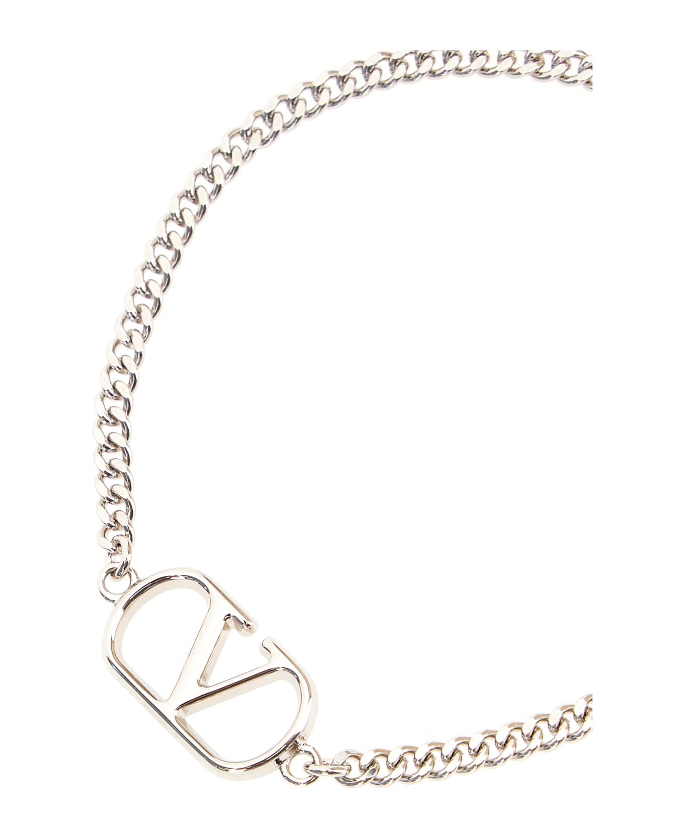 Valentino Garavani Silver Metal Bracelet - Silver