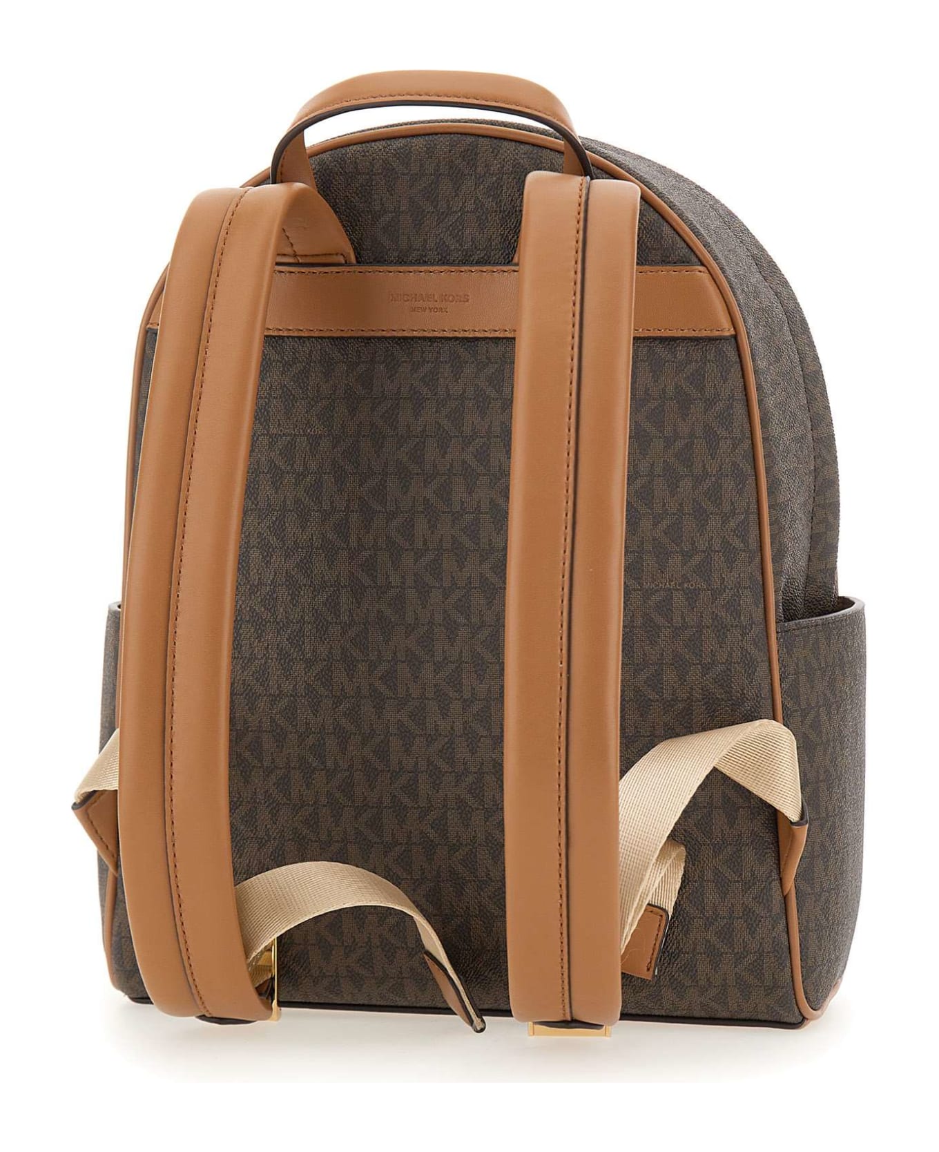 Michael Kors Leather Backpack - BROWN