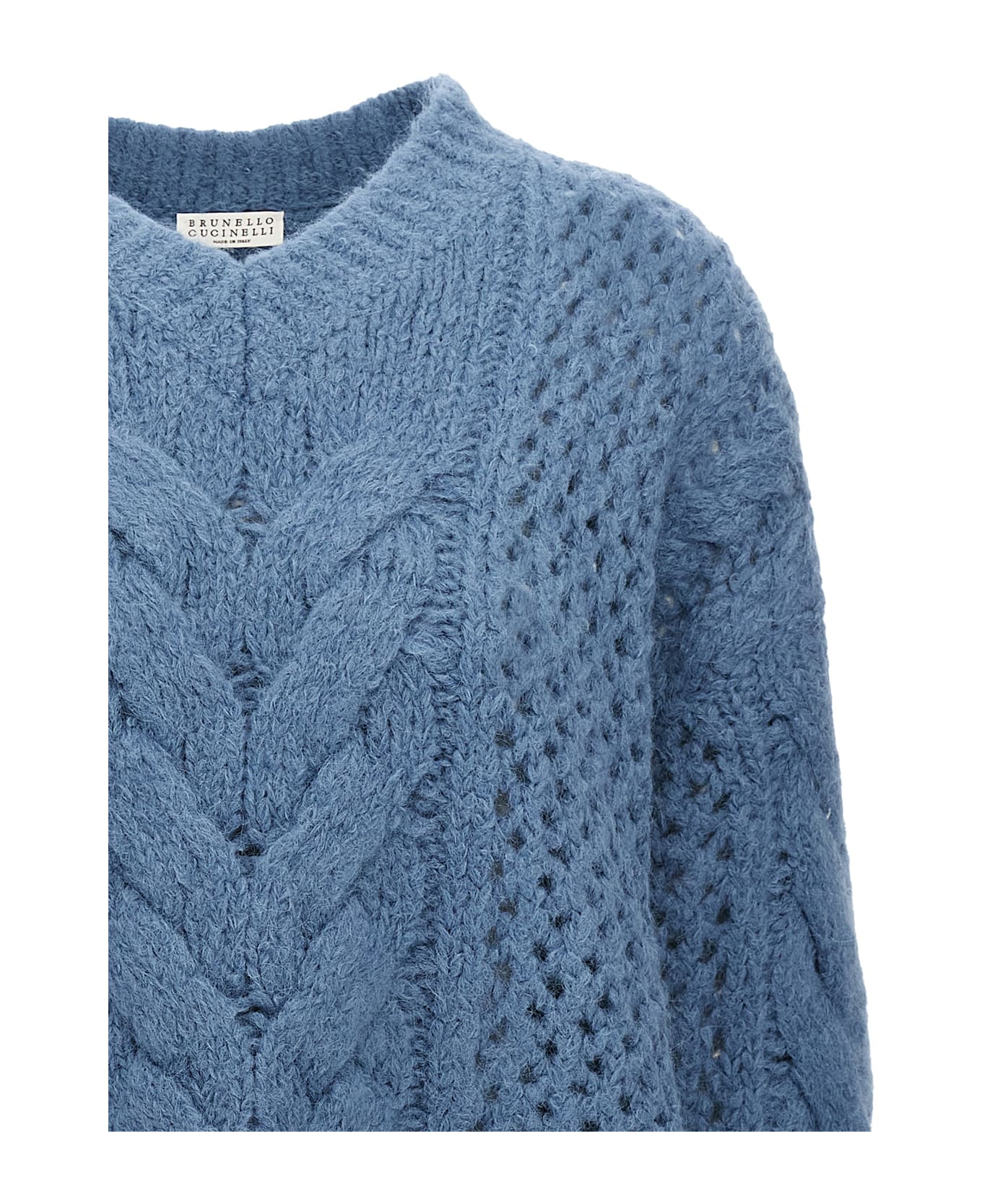 Brunello Cucinelli Worked Sweater - Light Blue