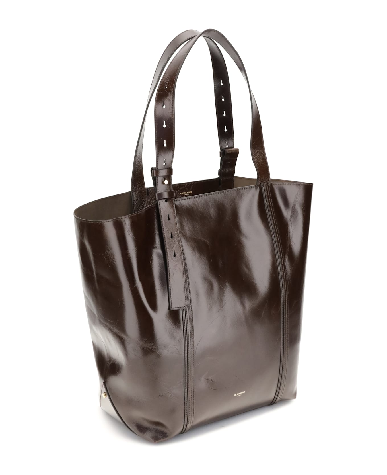 Golden Goose Leather Tote Bag - Marrone