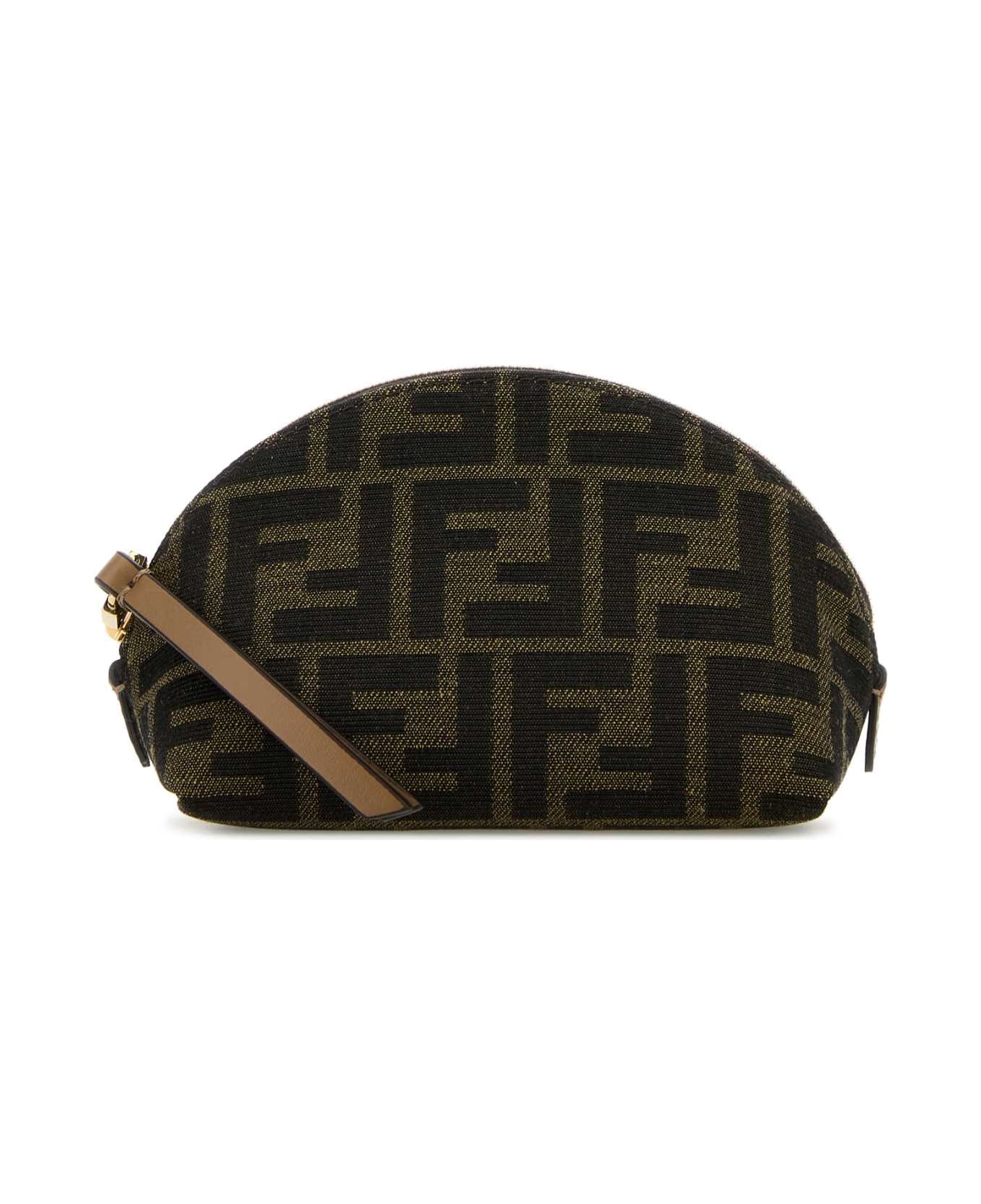 Fendi Embroidered Jacquard Beauty Case - TABACCOMOROOSOFT