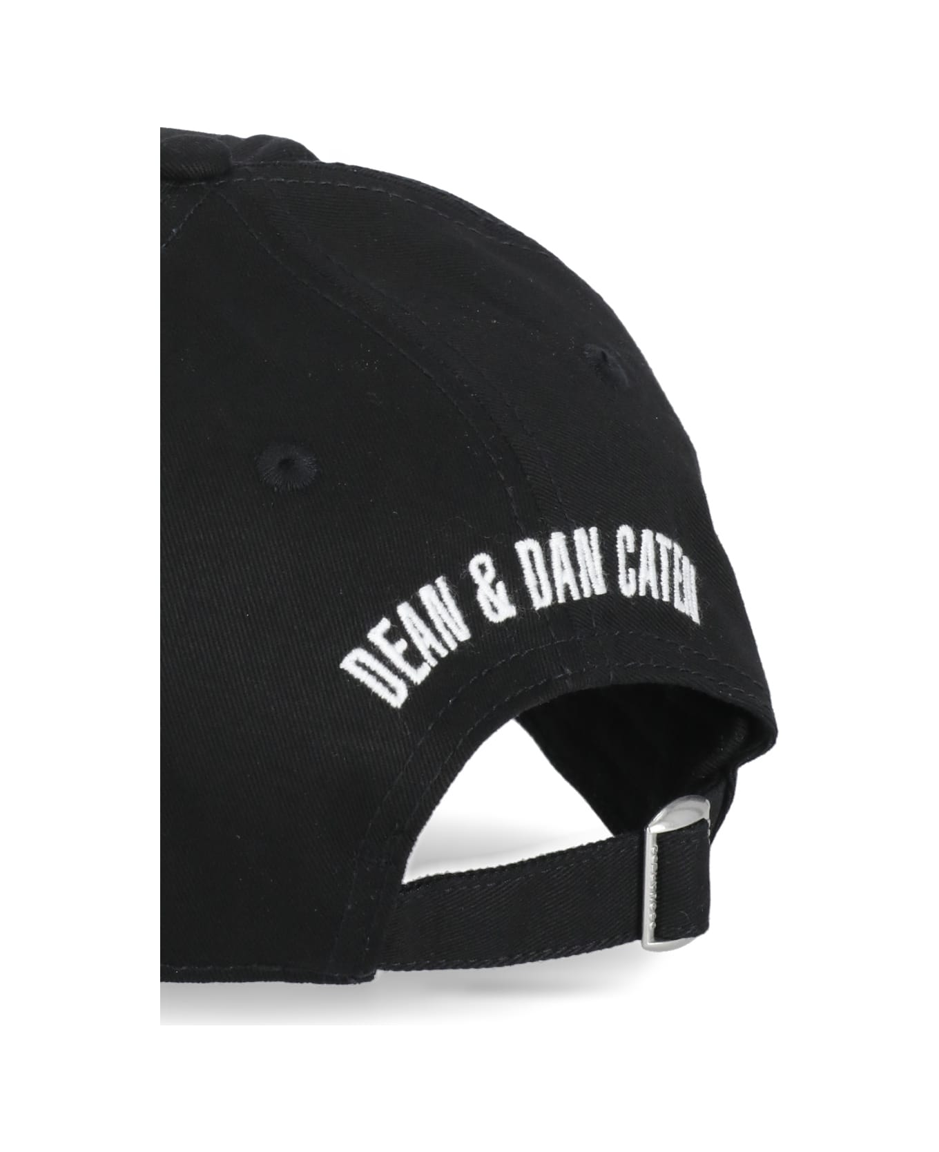 Dsquared2 Baseball Cap With Embroidered Patch - Black 帽子