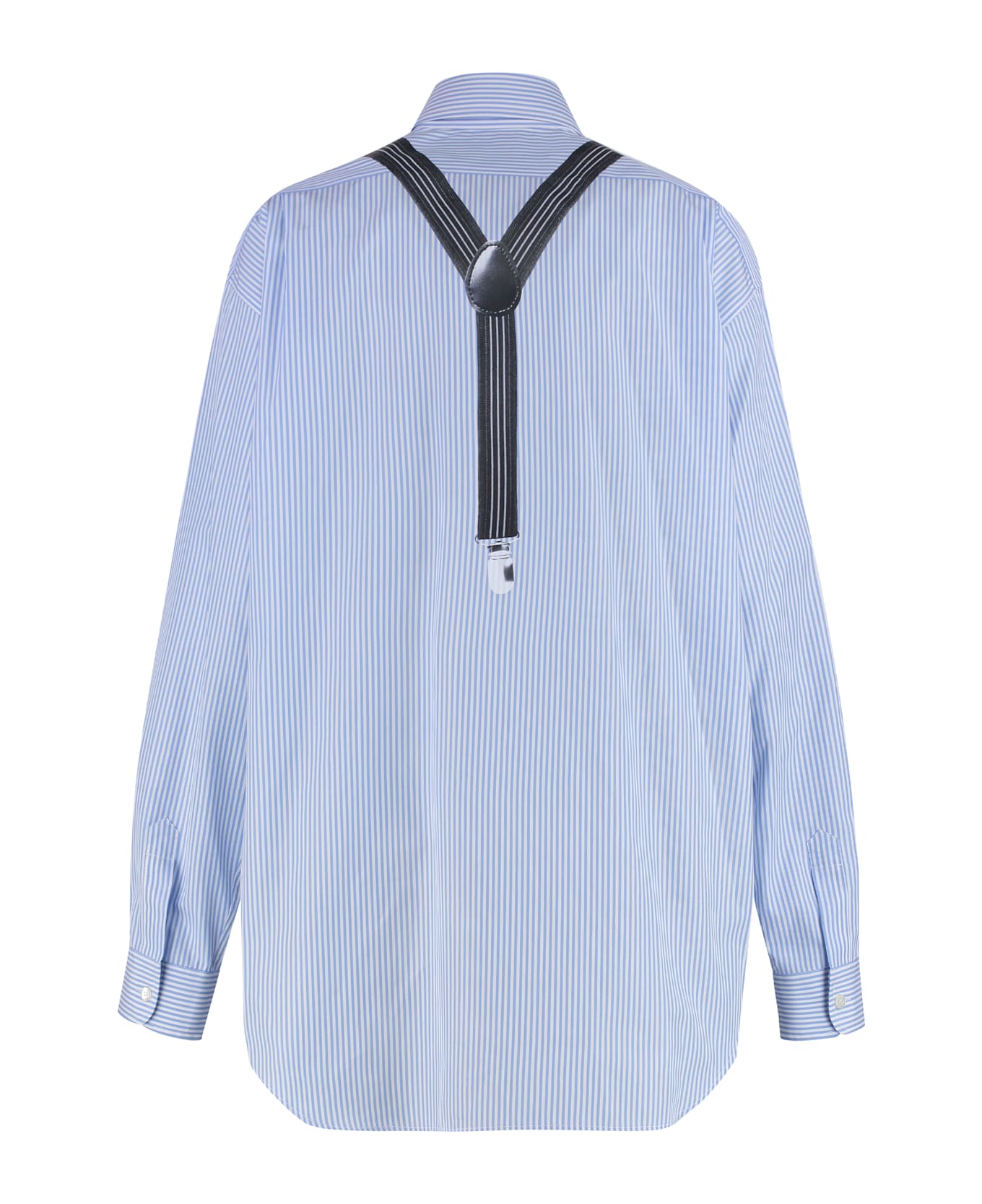 Moschino Striped Cotton Shirt - Light Blue