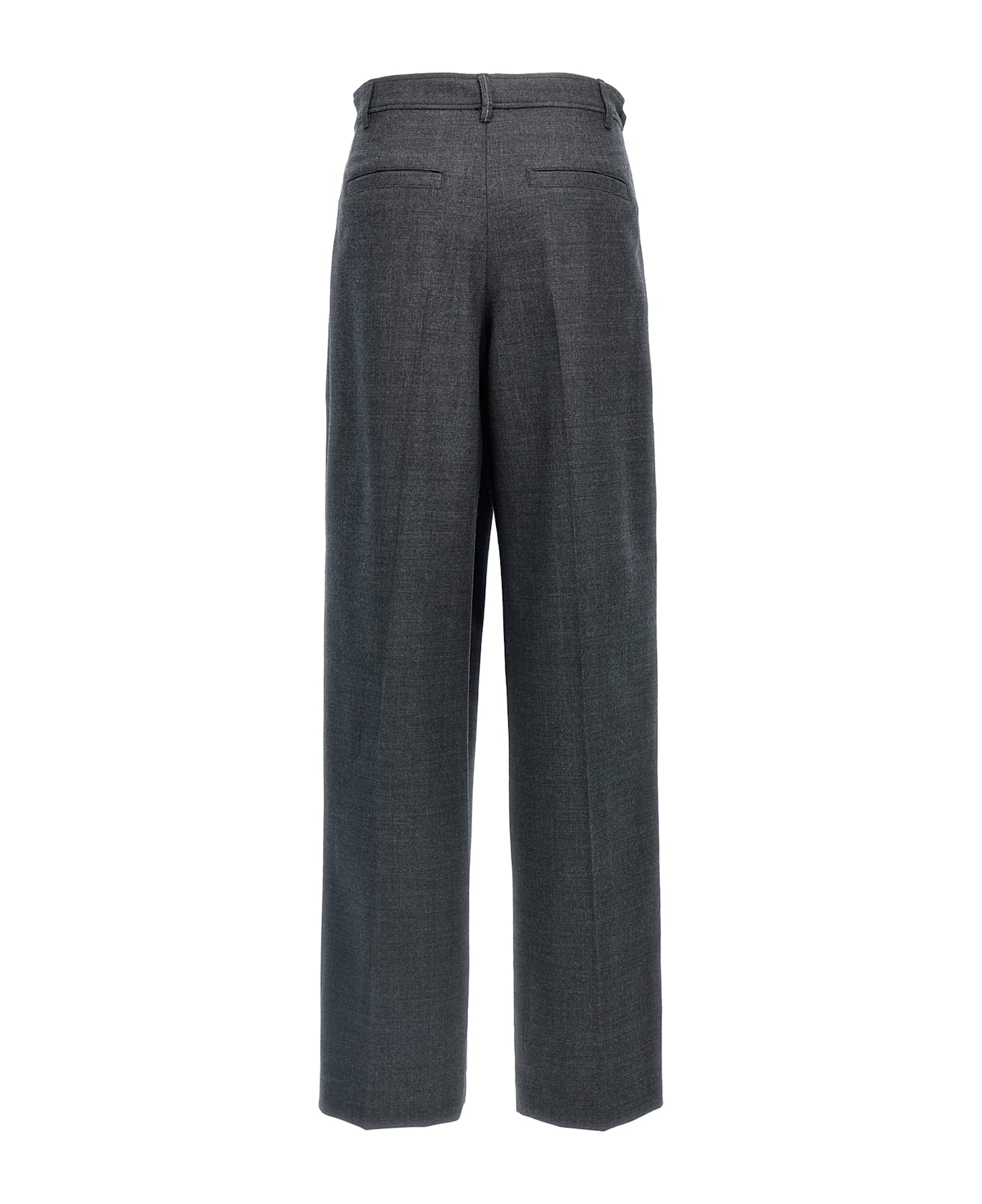 Brunello Cucinelli Loose Wrapped Pants - Gray