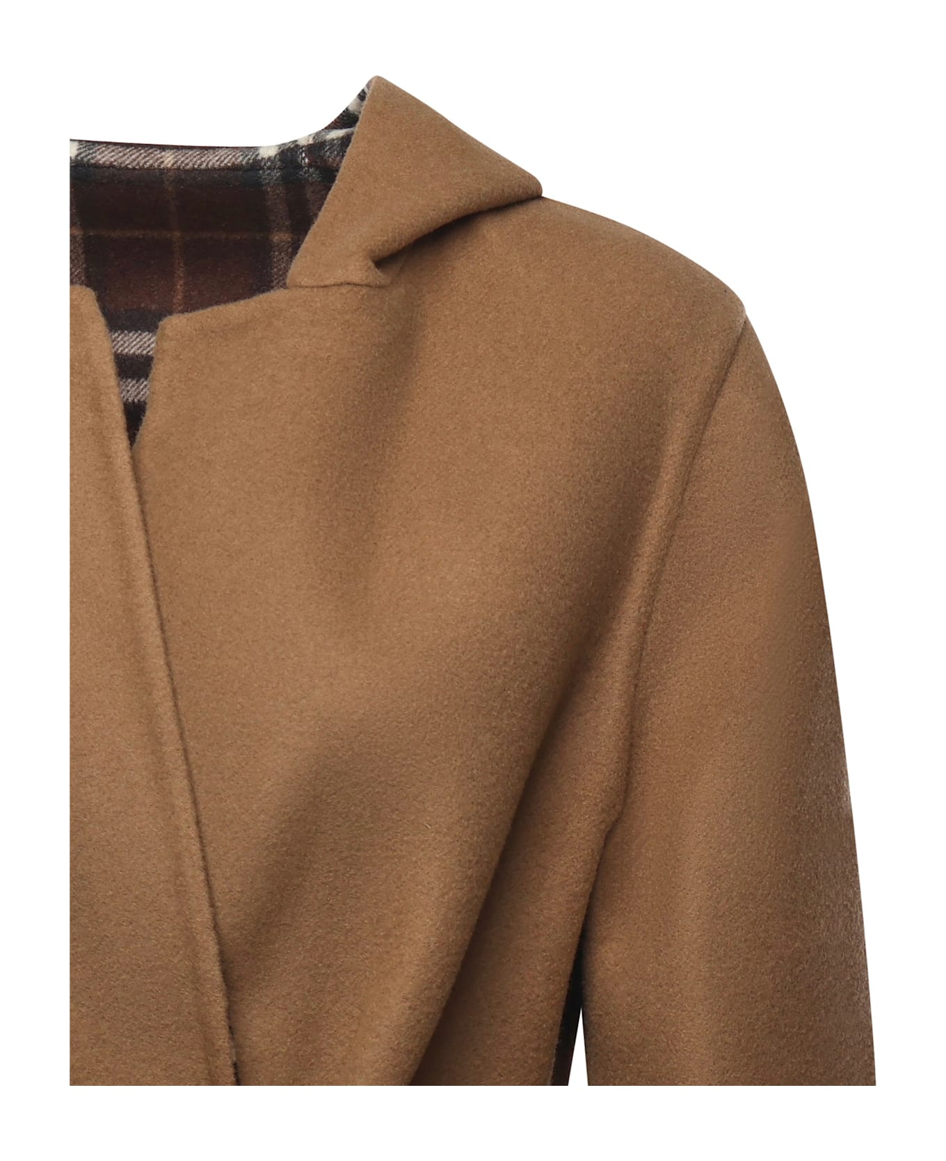 Burberry Reversible Wool Coat - Brown