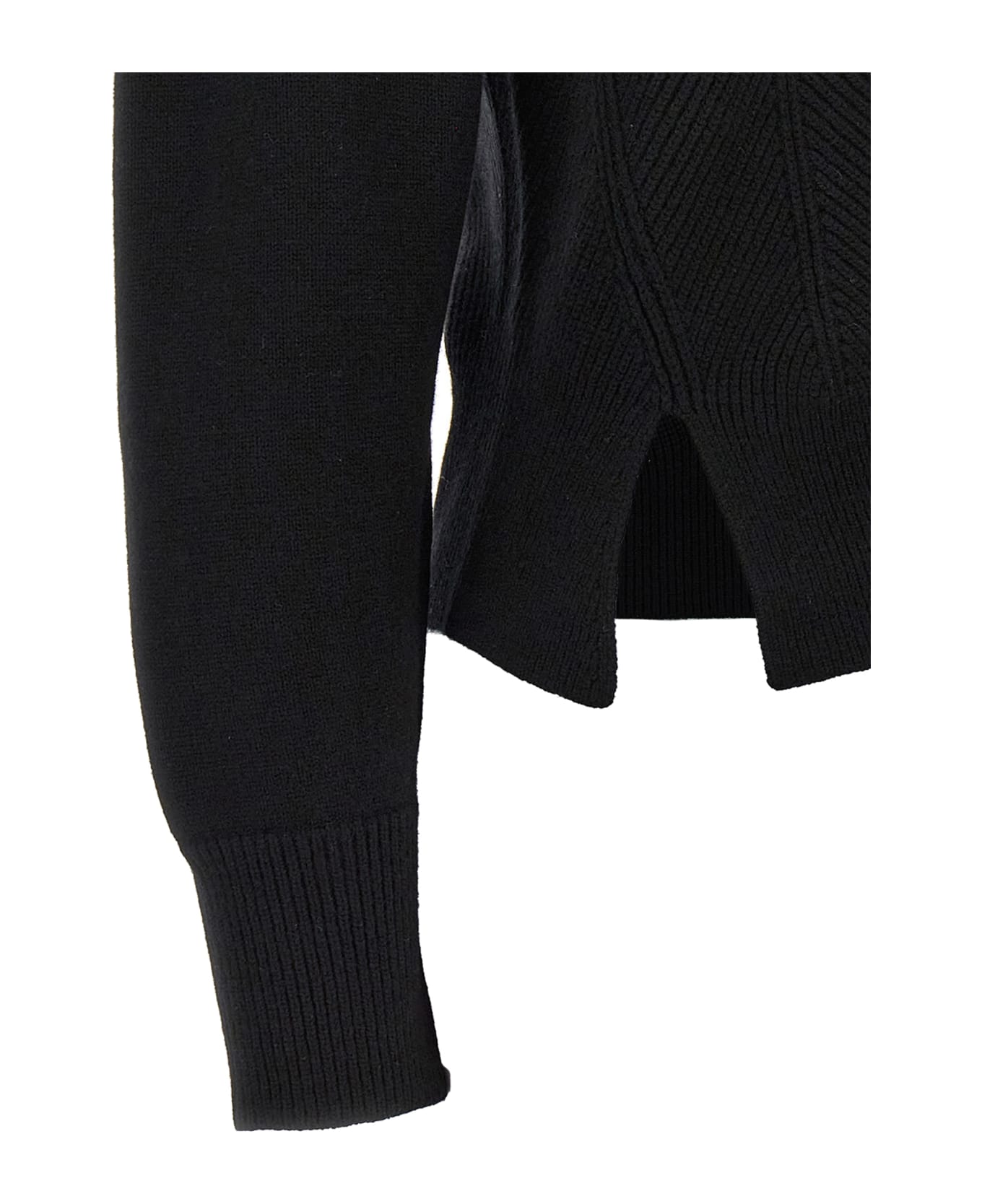 Alexander McQueen Chevron Corset Sweater - Black