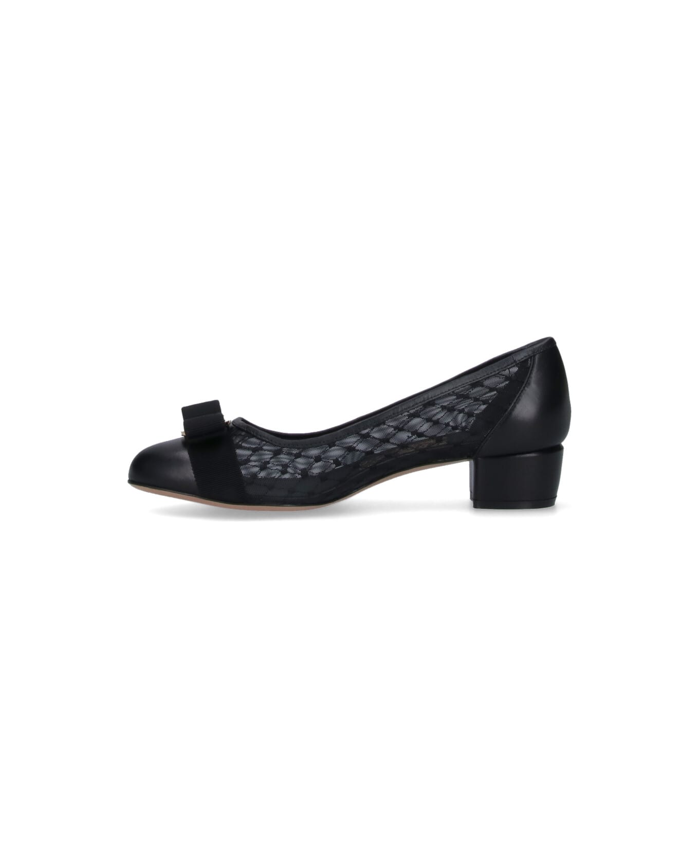 Ferragamo Mesh Pumps "vara" - Black  