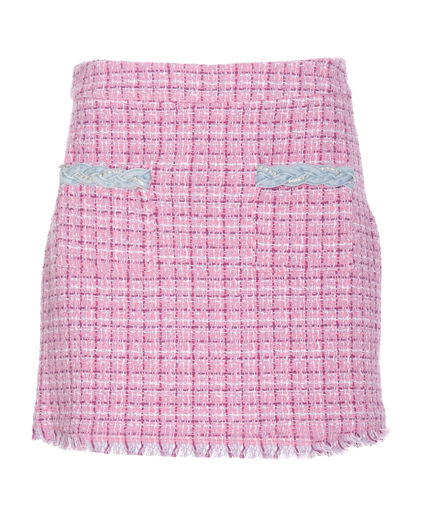 Liu-Jo Boucle' Mini Skirt - Pink スカート