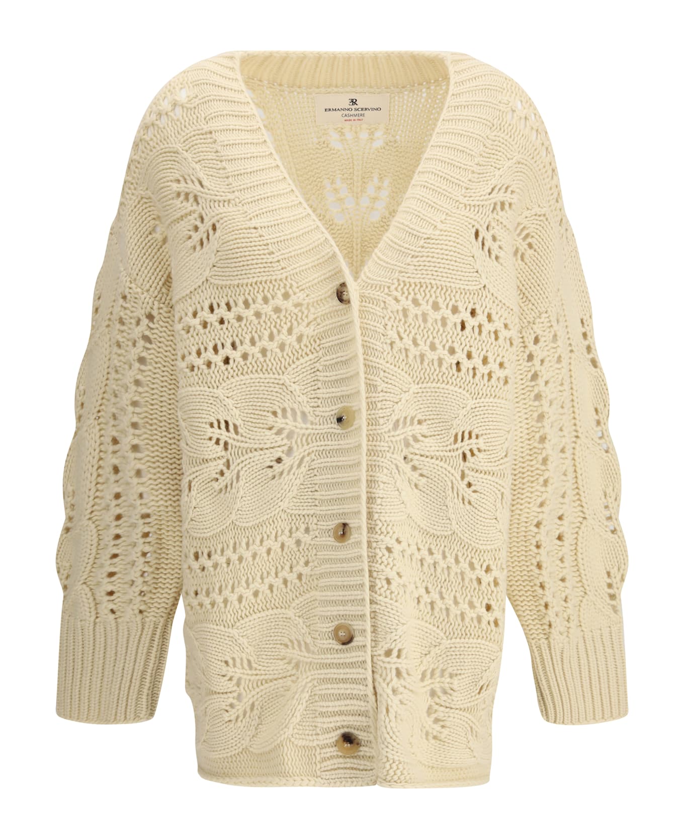 Ermanno Scervino Perforated Cashmere Cardigan