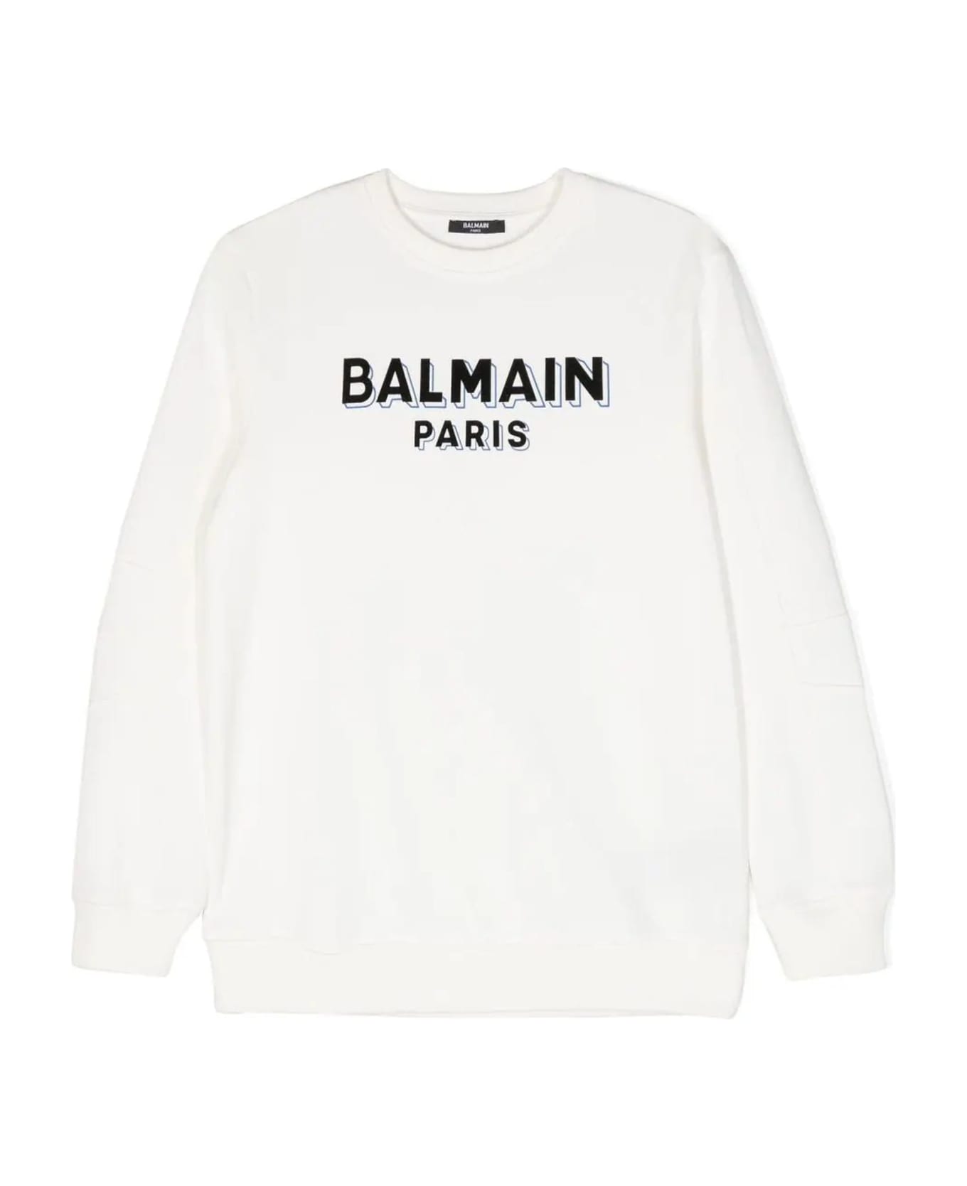 Balmain White Cotton Sweatshirt - C