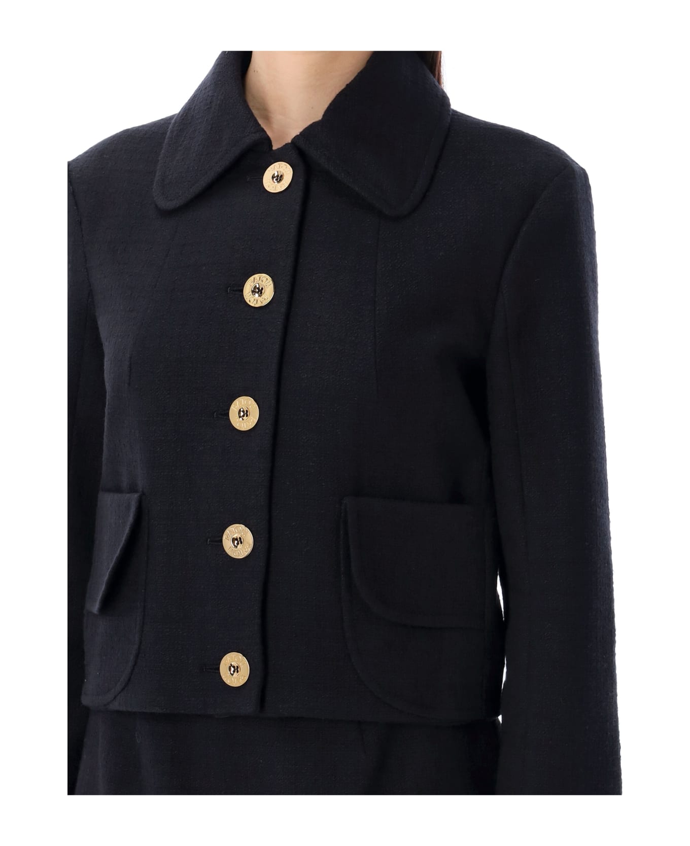 Patou Tweed Short Jacket - BLACK ブレザー