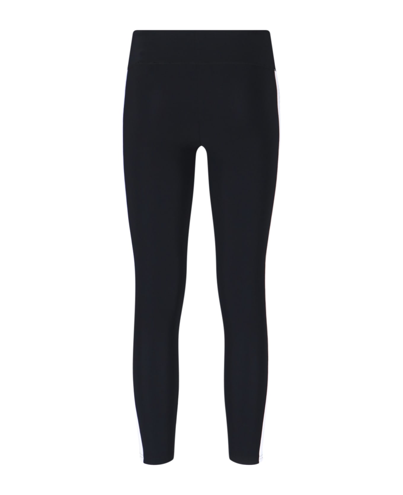 Palm Angels Leggings With Contrast Logo And Side Bands - Nero