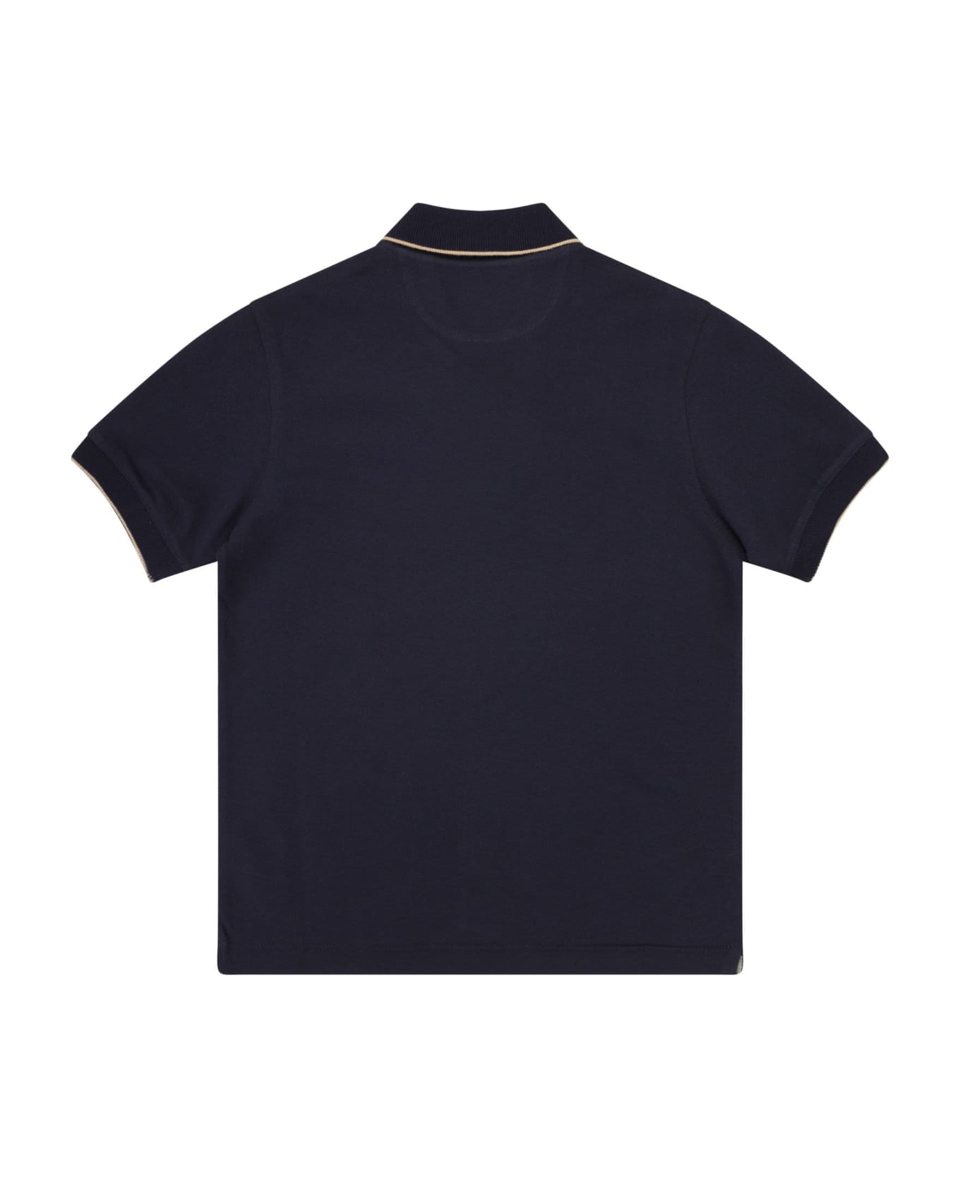 Brunello Cucinelli Cotton Piqué Polo Shirt With Logo - Blue Tシャツ＆ポロシャツ