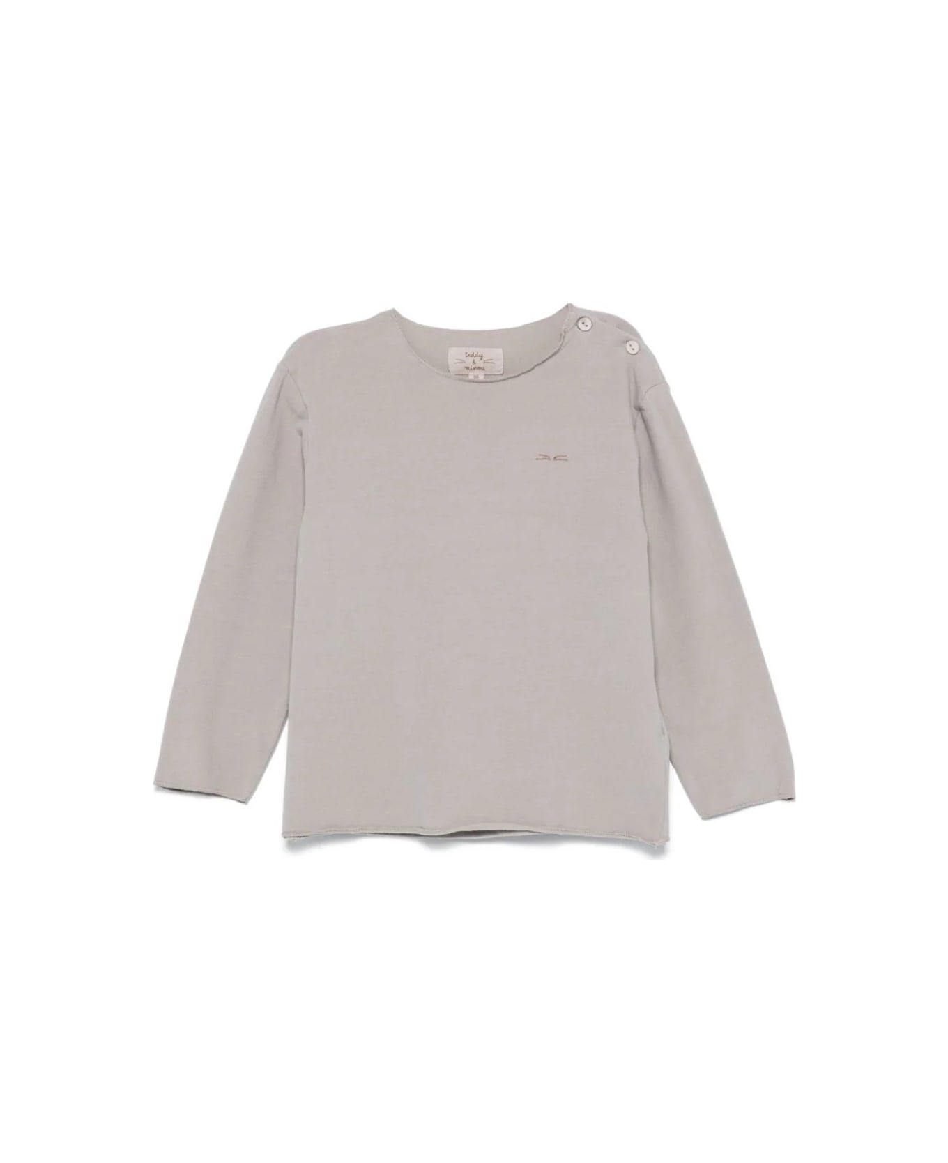 Teddy & Minou T-shirt Con Ricamo - Gray