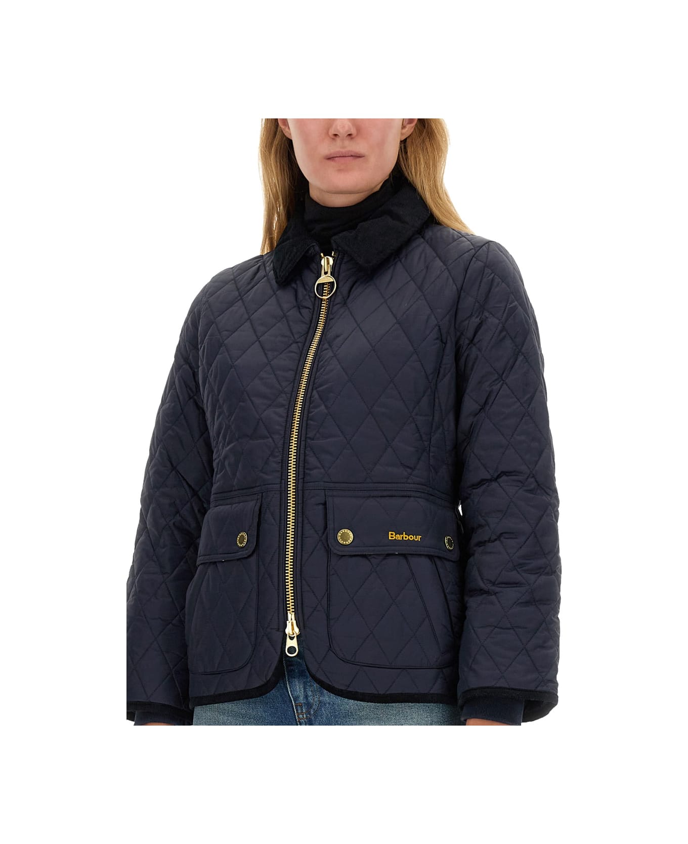 Barbour Jacket With Zip - Navy/classic