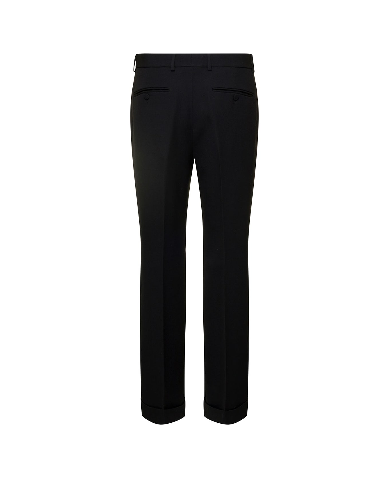 Gucci Wide Leg Gabardine Tailored Trousers - Black ボトムス