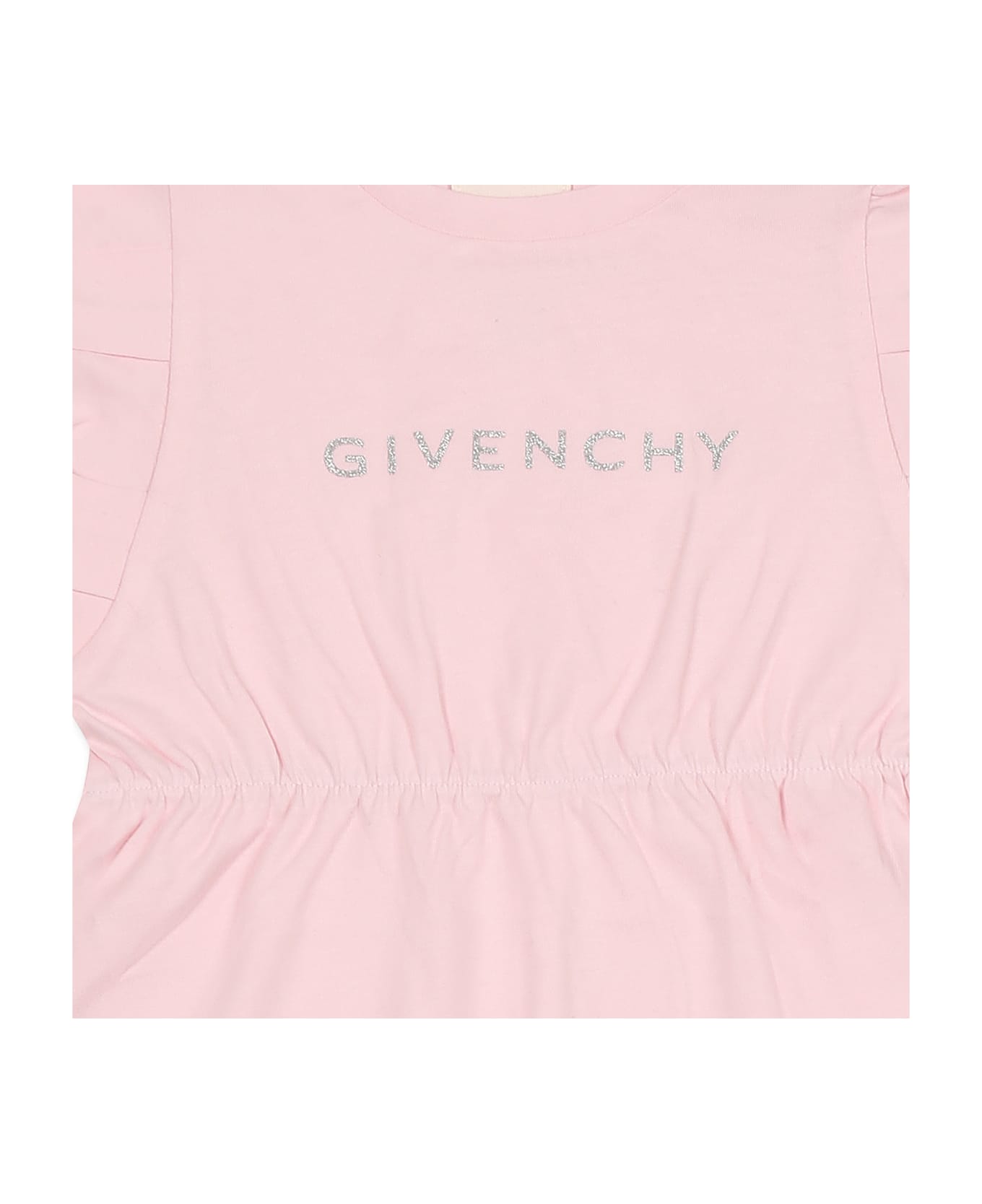 Givenchy Pink Dress For Baby Girl With Logo - Pink