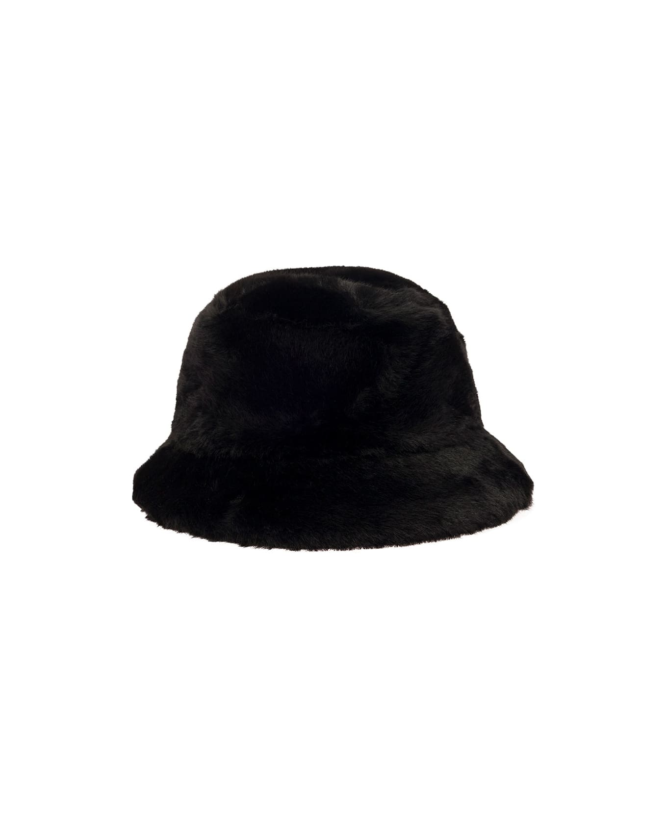 STAND STUDIO 'vera' Black Hat With Low Brim In Faux Fur Woman - Black 帽子