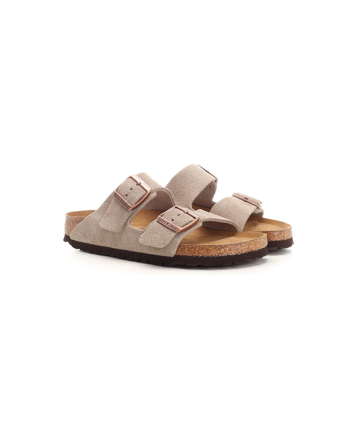Birkenstock "arizona" Double Buckle Sandal - Beige
