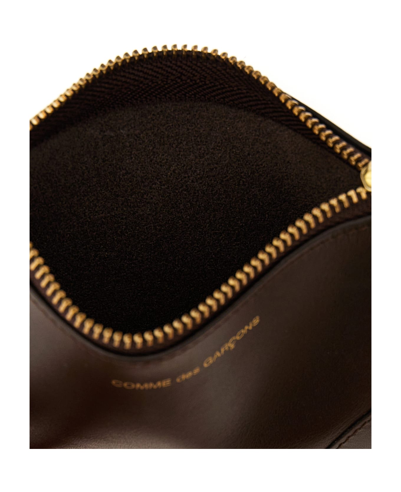 Comme des Garçons Wallet Logo Leather Wallet - Brown