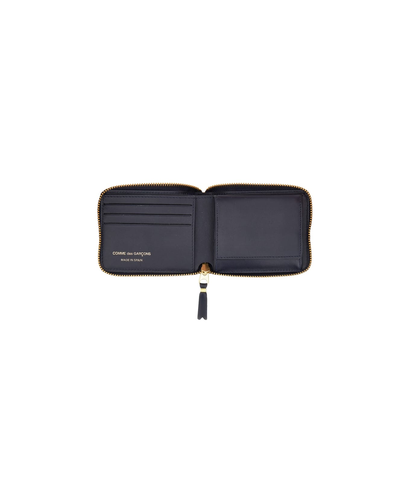Comme des Garçons Wallet Portafoglio Con Zip - BLUE
