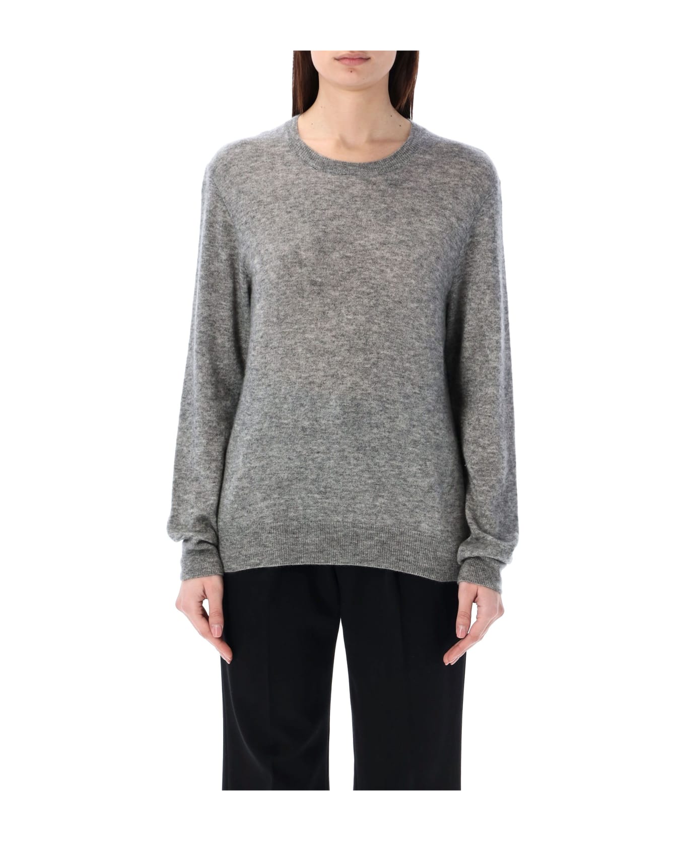 Saint Laurent Cashmere And Silk Sweater - GREY