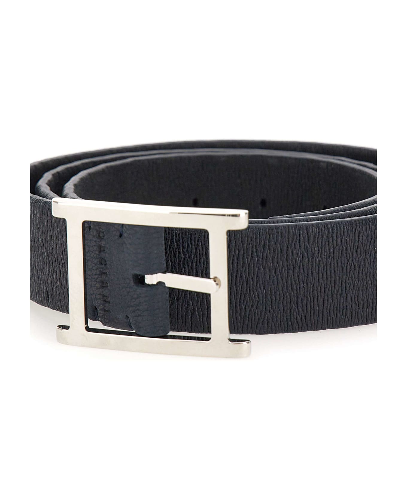 Orciani "chevrette Double Elast" Leather Belt - BLUE-BLACK