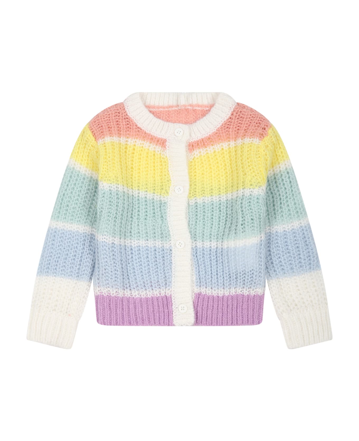 Stella McCartney Kids Multicolor Cardigan For Baby Girl - Multicolor ニットウェア＆スウェットシャツ