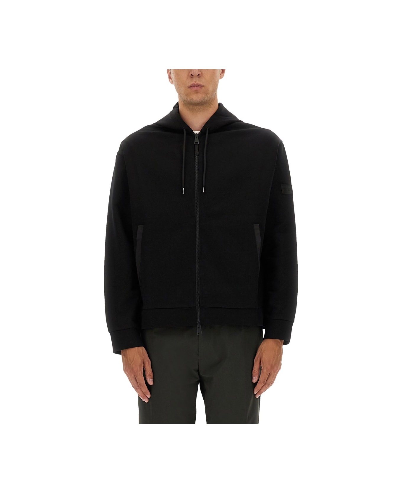 Premiata Zip Sweatshirt. - BLACK